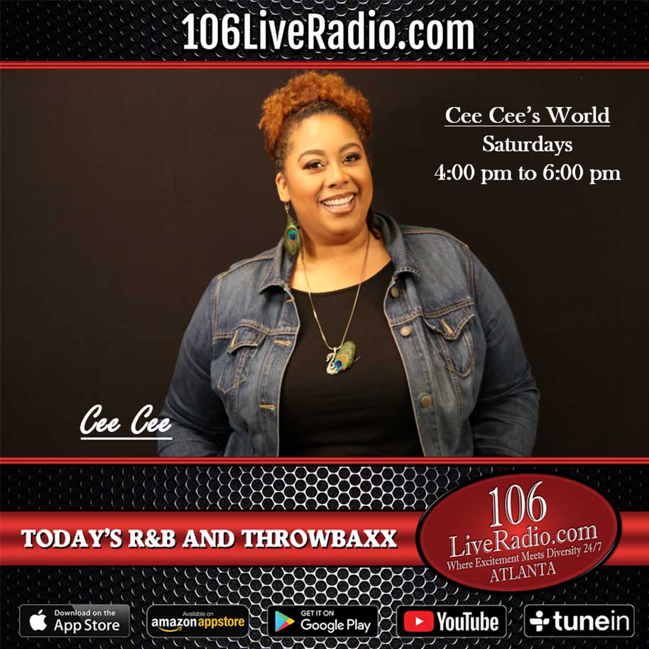 Promo flyer for Cee Cee's World radio show.