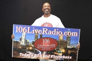 Photo of photographer for the 106 Live Radio team.