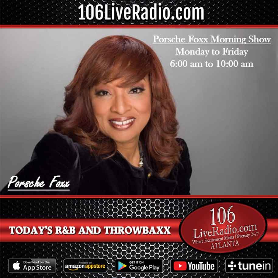 Promo flyer for the Porsche Foxx Morning Show
